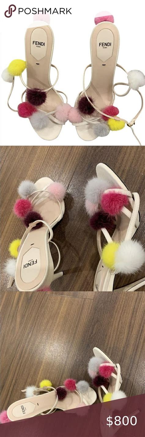 sandali fendi pon pon|fendi sandals.